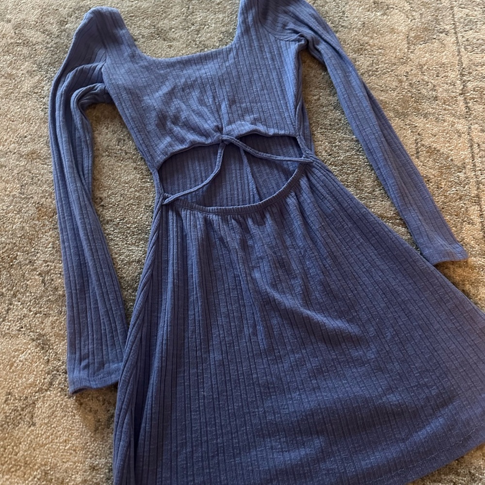 Stitch and Pine Purple Ribbed Dress